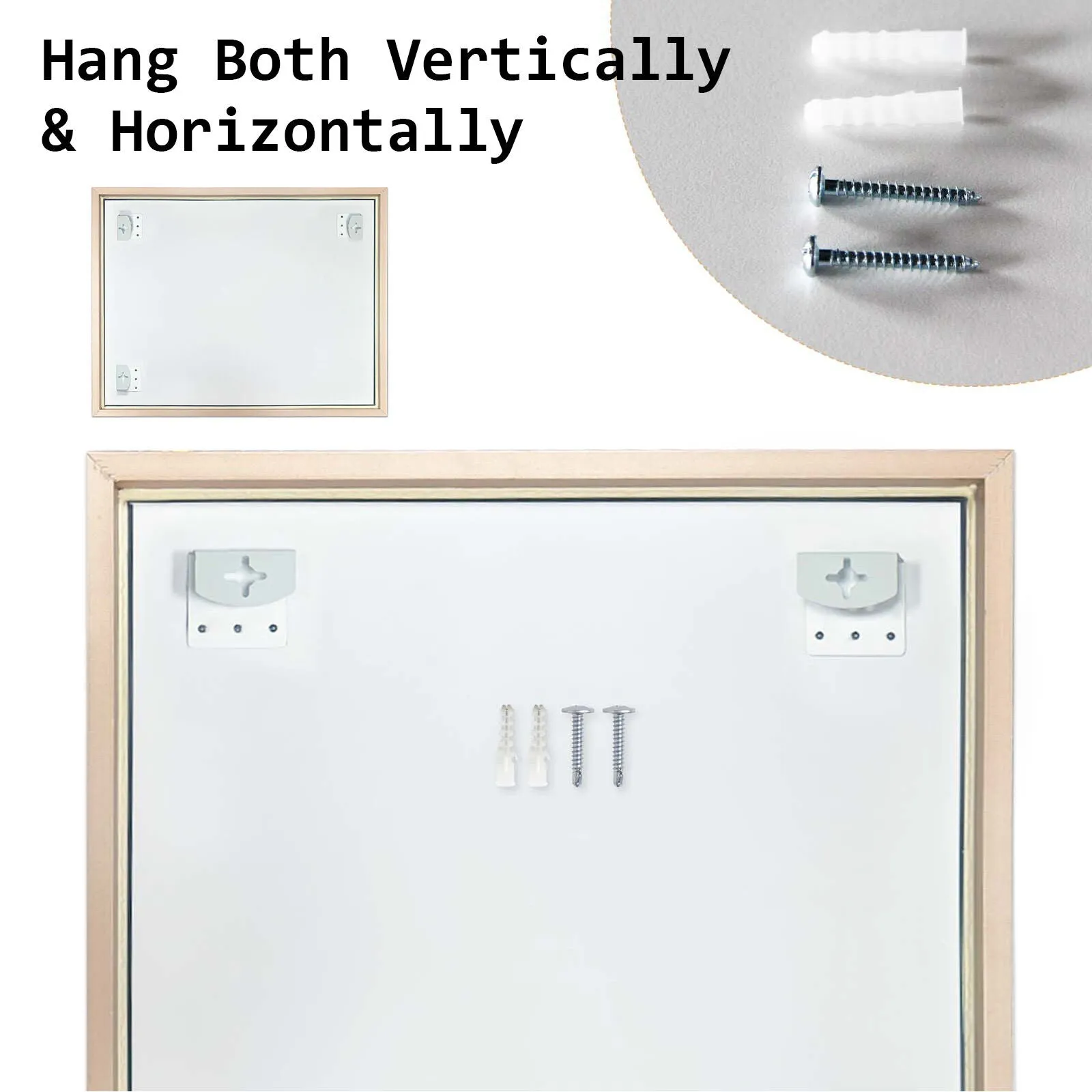 2 Set Wall Mirror | Rectangular Frame | Bathroom | 70x90cm | Antique Brown
