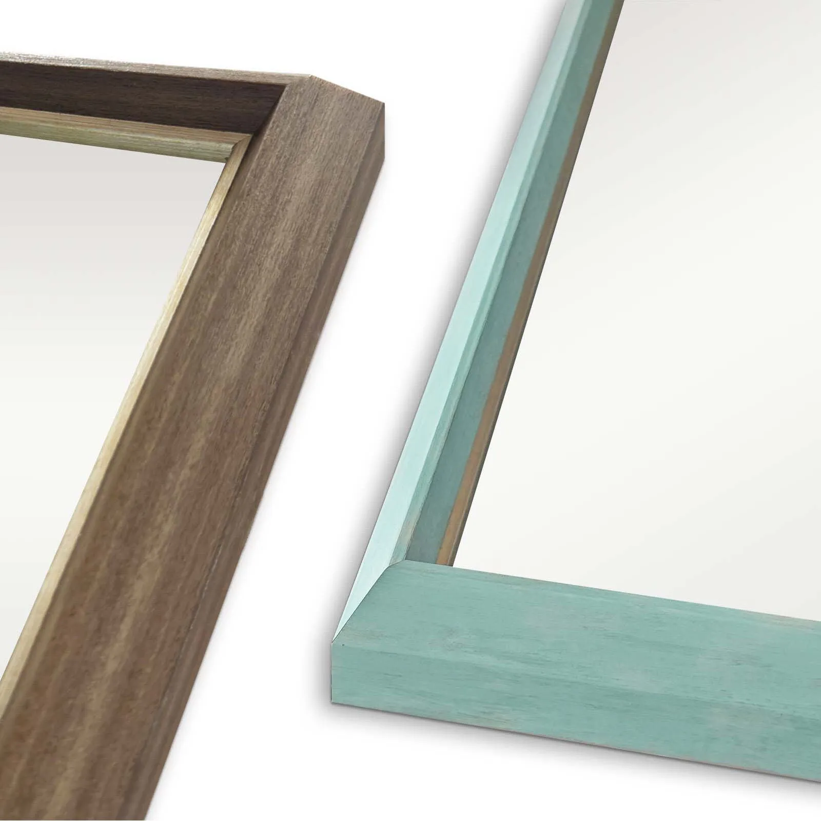 2 Set Wall Mirror | Rectangular Frame | Bathroom | 70x90cm | Antique Brown