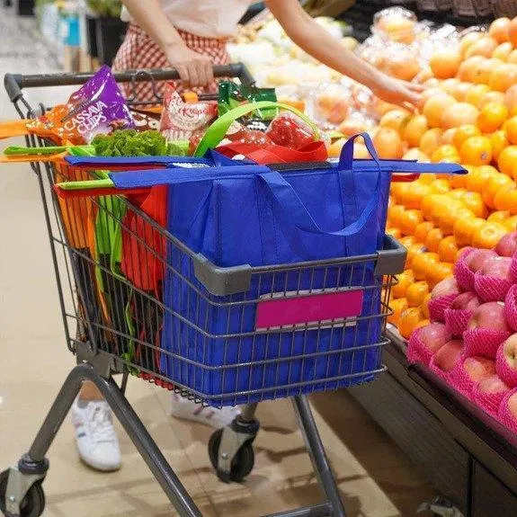 4-In-1 Reusable Grocery Bag And Shopping Cart Bags
