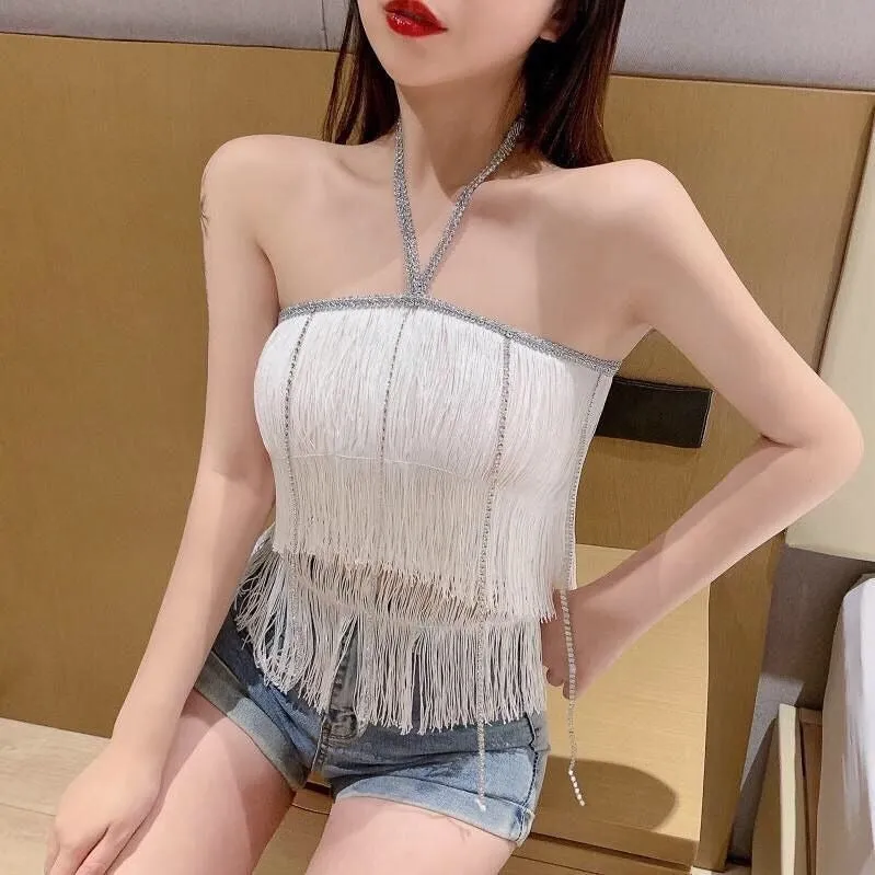 Alexis Bustier Top with Tassels