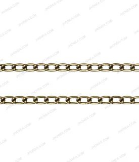 Antique Brass Twisted Curb Link Chain for Fashion Clothing