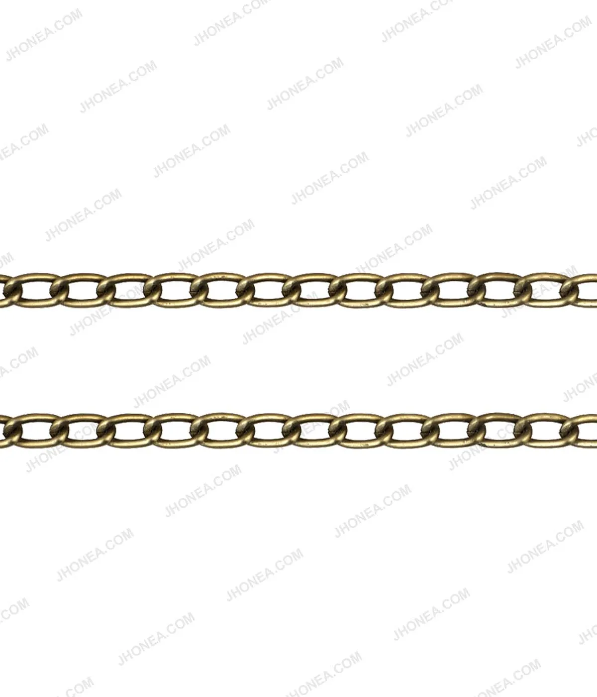 Antique Brass Twisted Curb Link Chain for Fashion Clothing