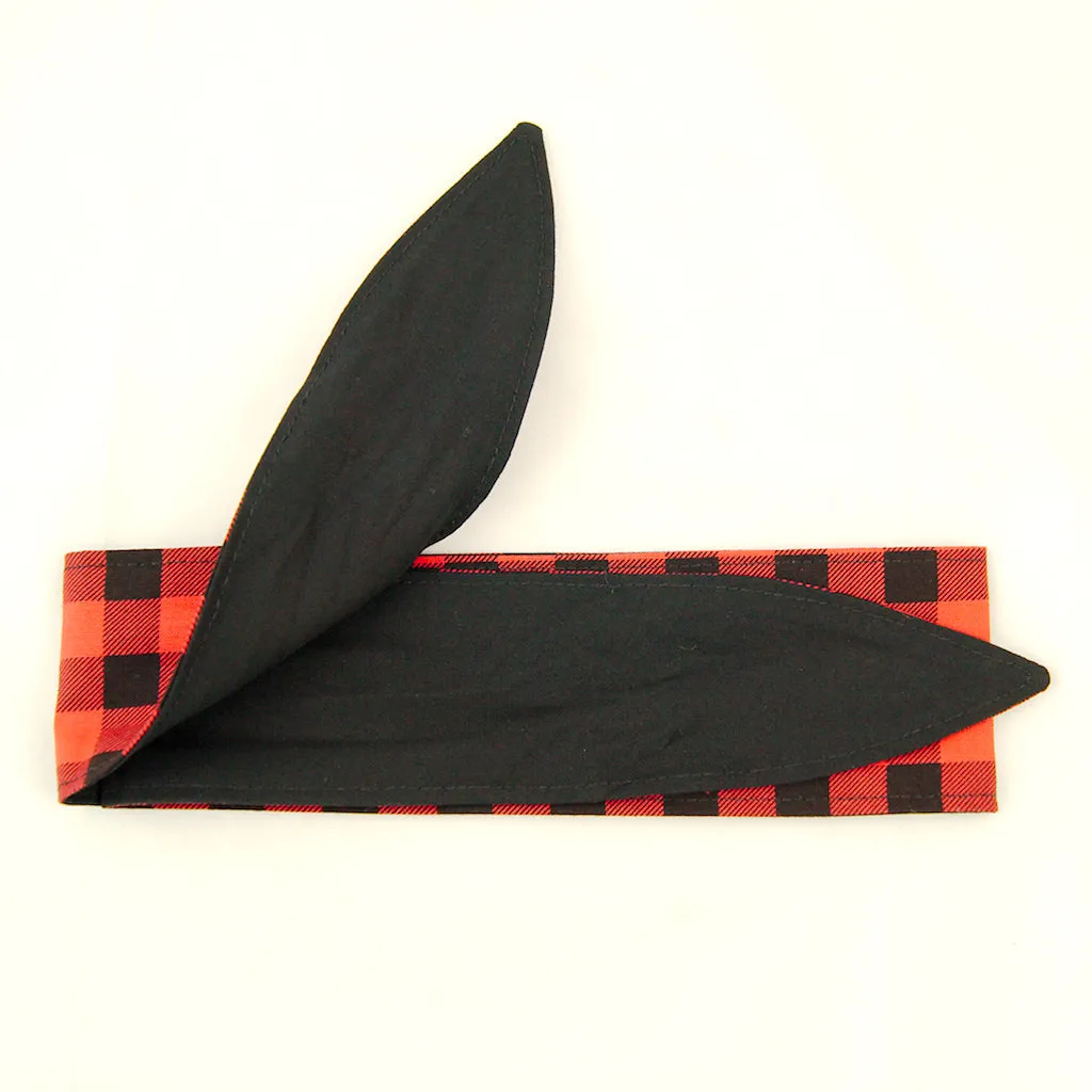 Black & Red Plaid Hair Tie