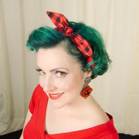 Black & Red Plaid Hair Tie
