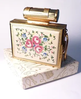 Boxed petit point Kigu Party Case 1960s evening bag
