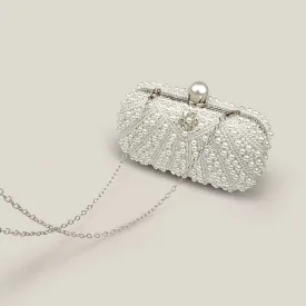 Celebrity Diamond Pearl High-End French Clutch Bag