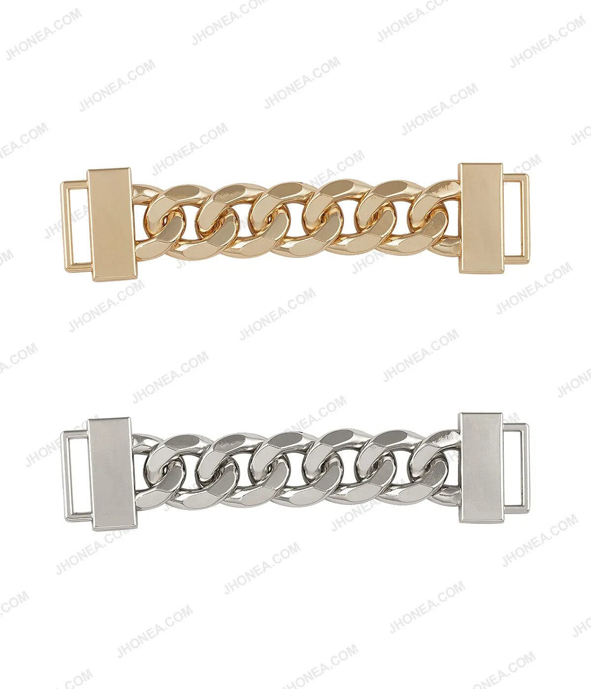 Chain Design Shiny Metal Fashion Belt Accessory