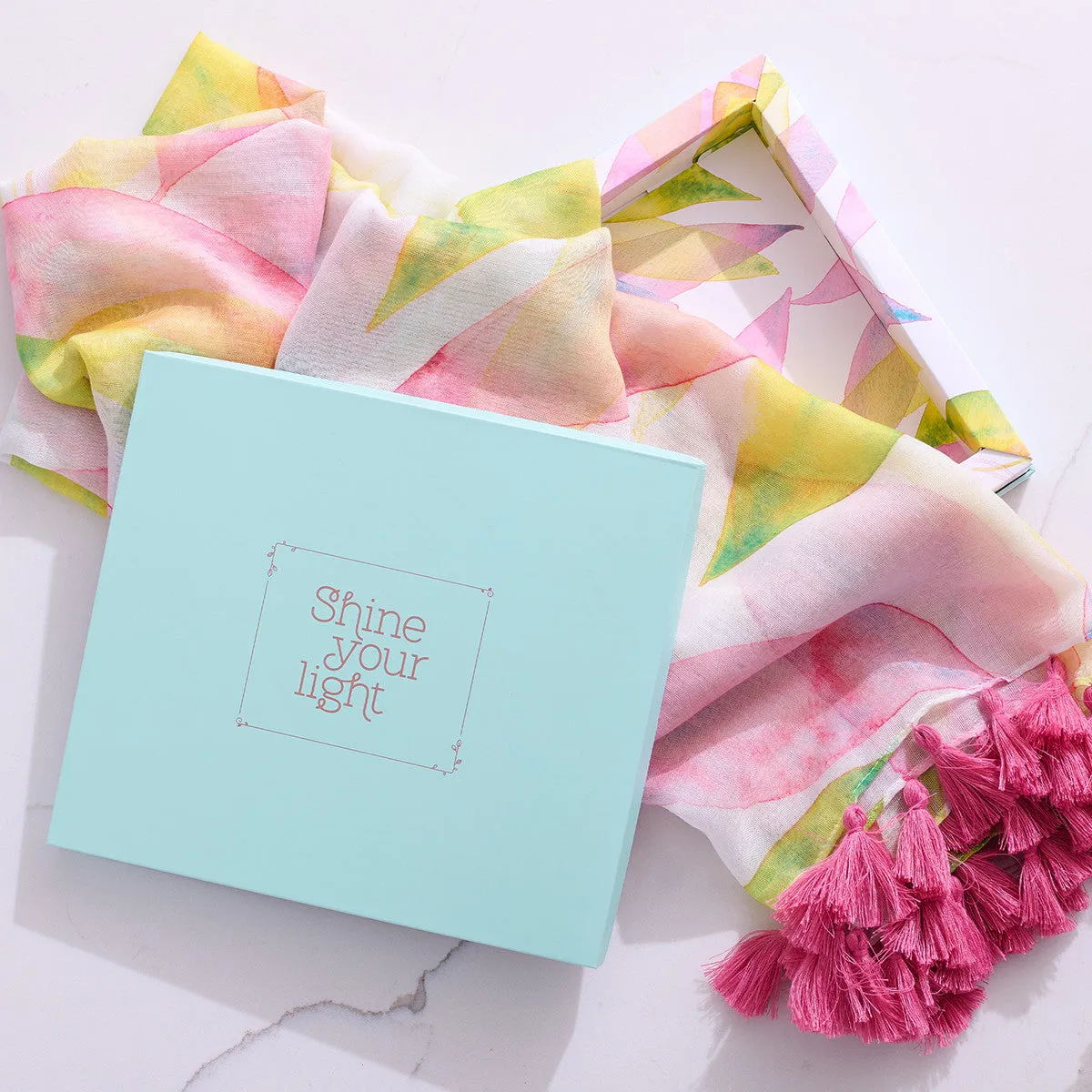 Decorative Pastel Designed Gift Scarf