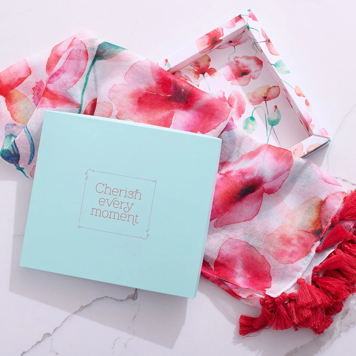 Decorative Pastel Designed Gift Scarf