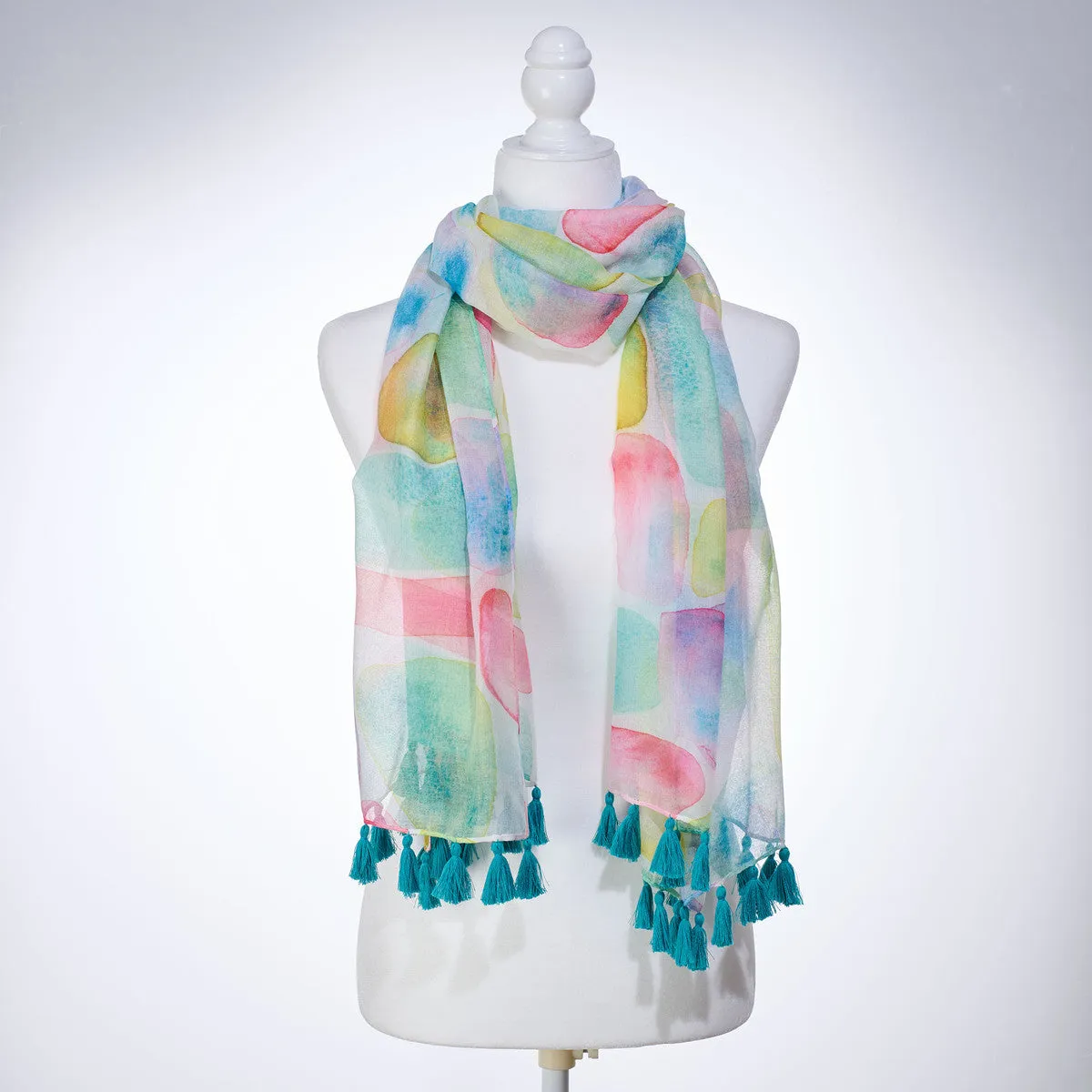 Decorative Pastel Designed Gift Scarf