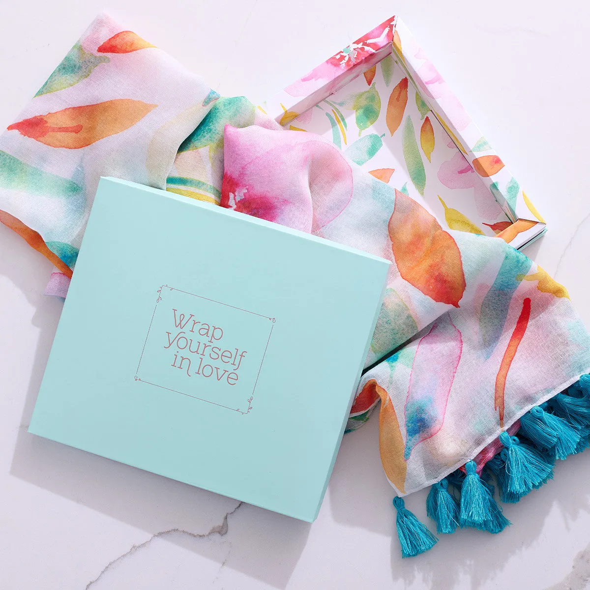 Decorative Pastel Designed Gift Scarf