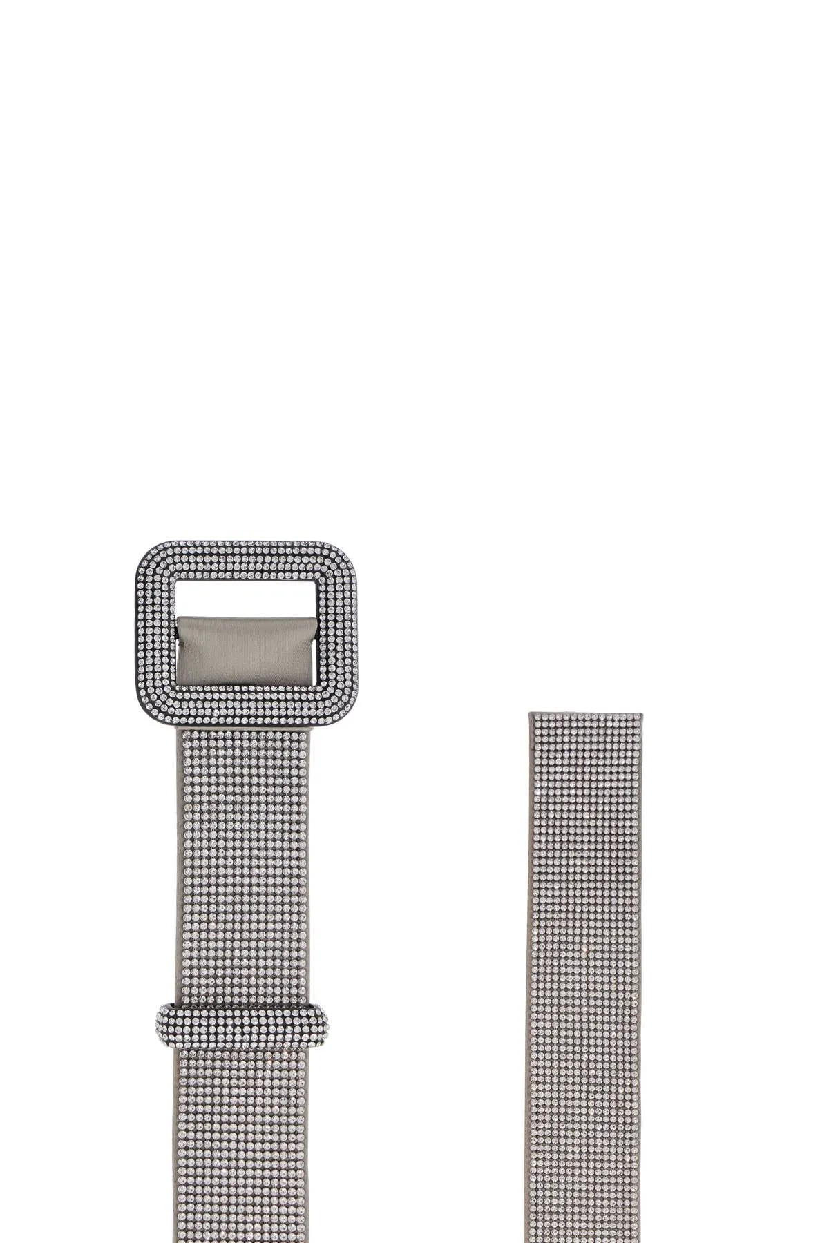 elegant light gray floral strass venus belt SS25018 CRYSTAL ON SILVER