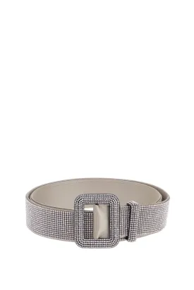 elegant light gray floral strass venus belt SS25018 CRYSTAL ON SILVER