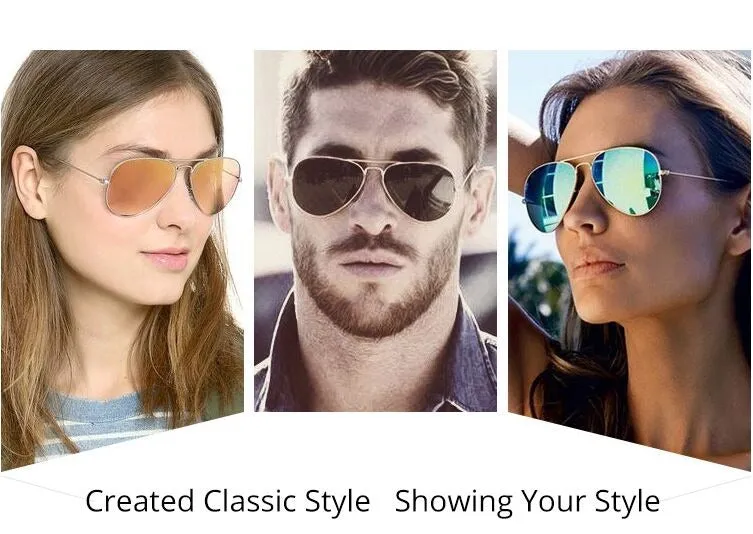 Fashion Pilot Style Aviator Mirrored Sunglasses for Women