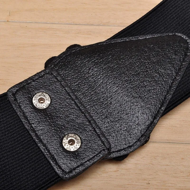 Female Braided Belt Rhinestone Elastic Women Belt Colorful Crystal Decorated