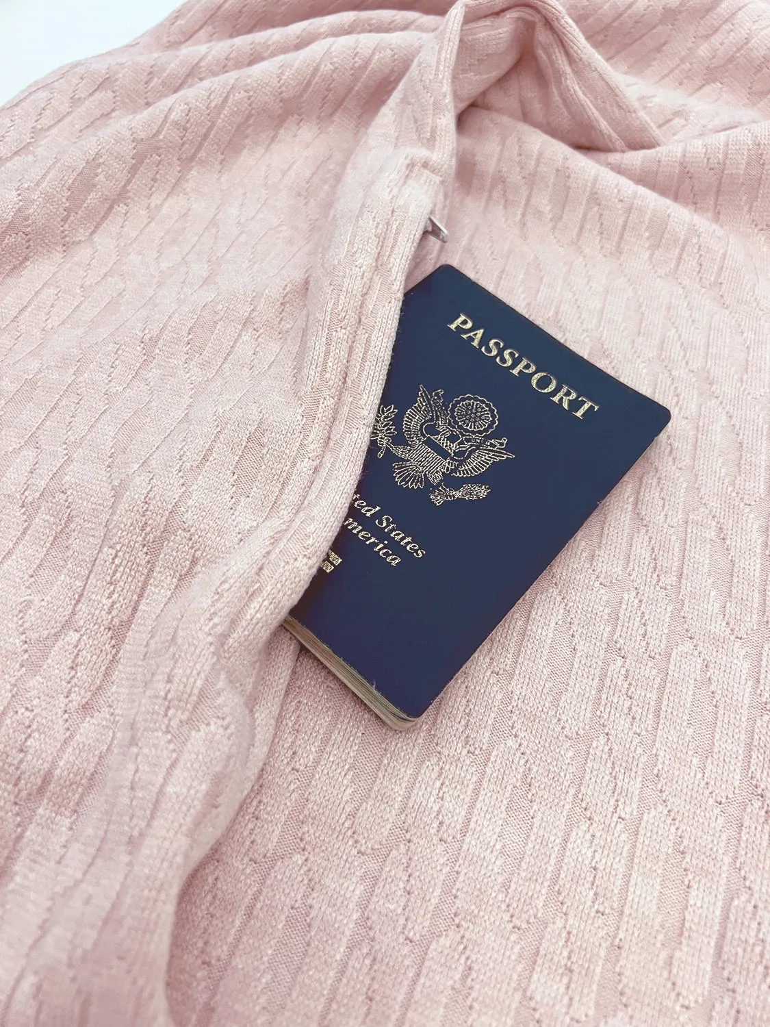 Galway Cable Knit Scarf - Blush