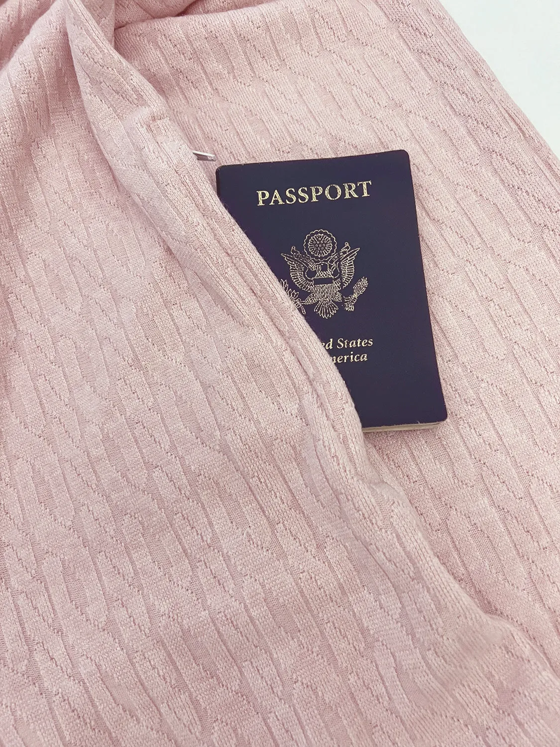 Galway Cable Knit Scarf - Blush