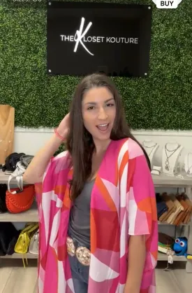 Geometric Tassel Kimono