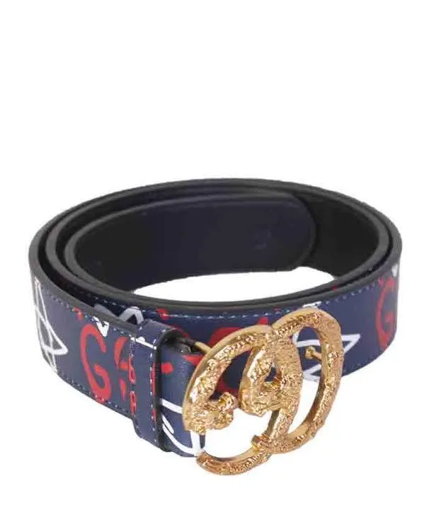 GG Supreme Embellished Belt Navyblue