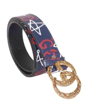 GG Supreme Embellished Belt Navyblue