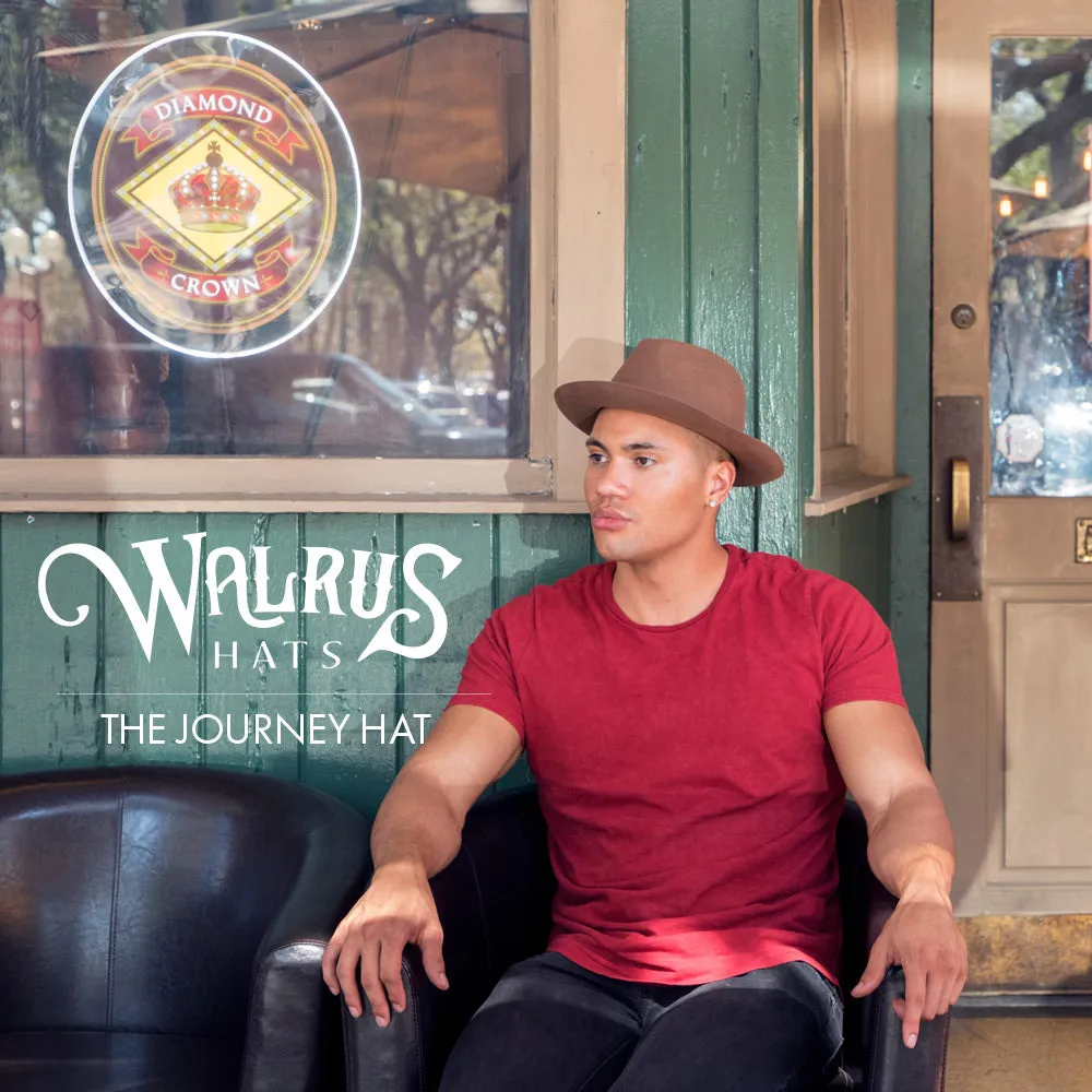 Journey - Walrus Hats Wool Felt Fedora Crushable Hat - H7009