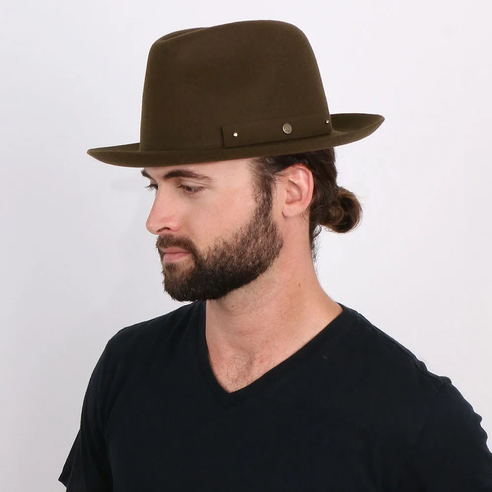 Journey - Walrus Hats Wool Felt Fedora Crushable Hat - H7009
