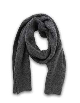Mocha Classic Knitted Scarf- Grey