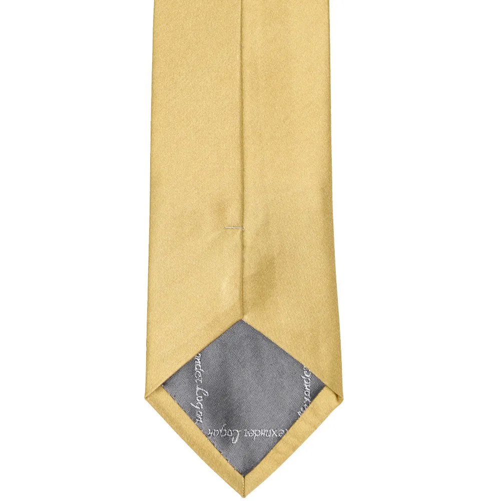 Pale Gold Solid Color Necktie