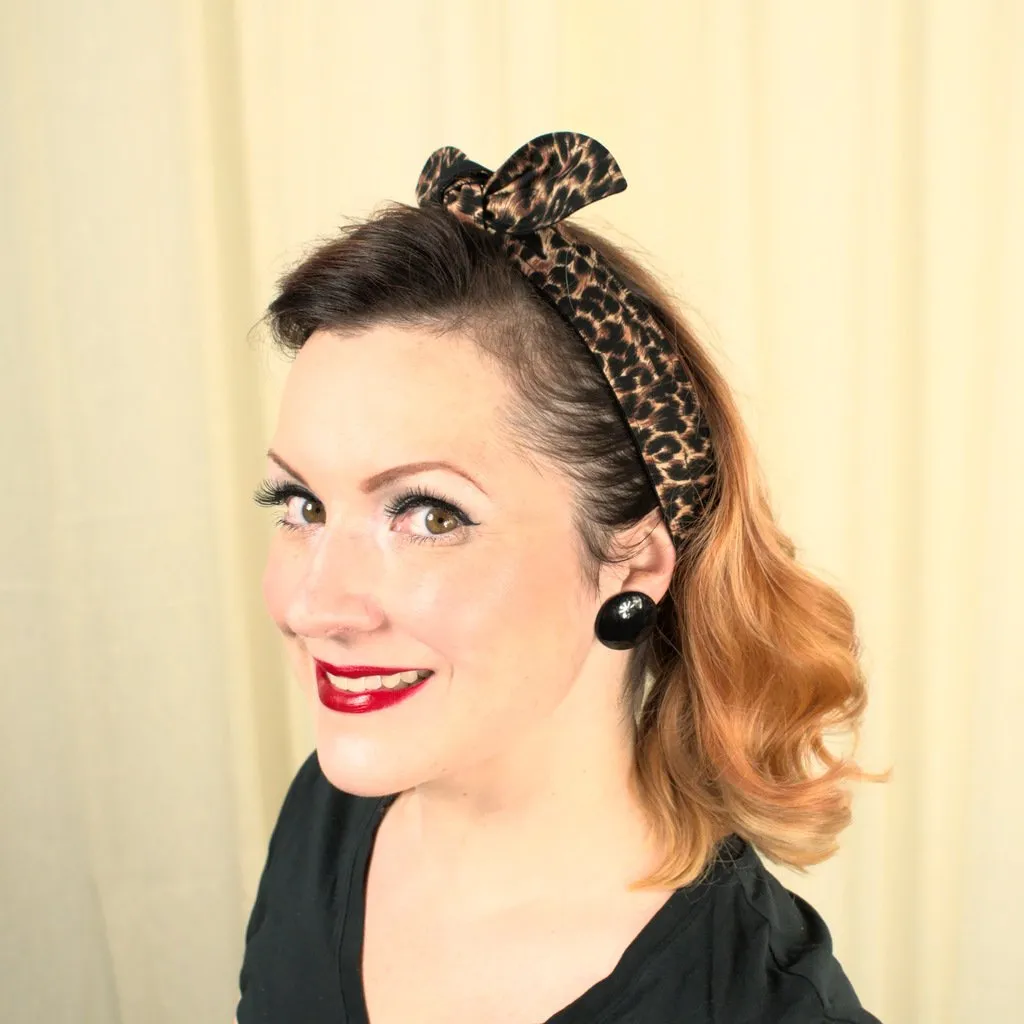 Pinup Leopard Print Hair Tie