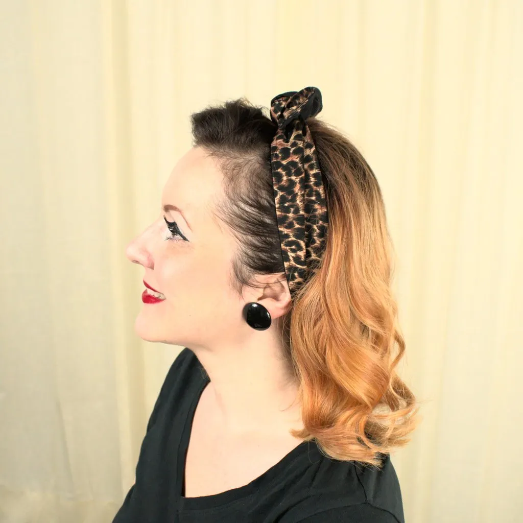Pinup Leopard Print Hair Tie