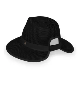 Ponytail Sun Hat (UPF50  & Packable) | Black