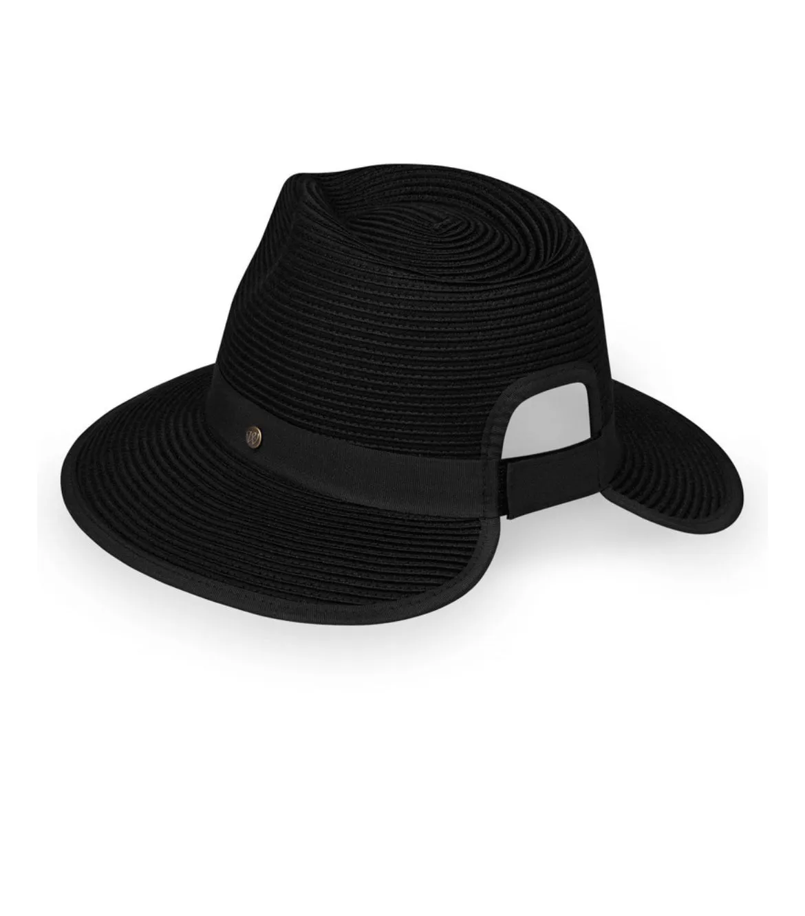 Ponytail Sun Hat (UPF50  & Packable) | Black