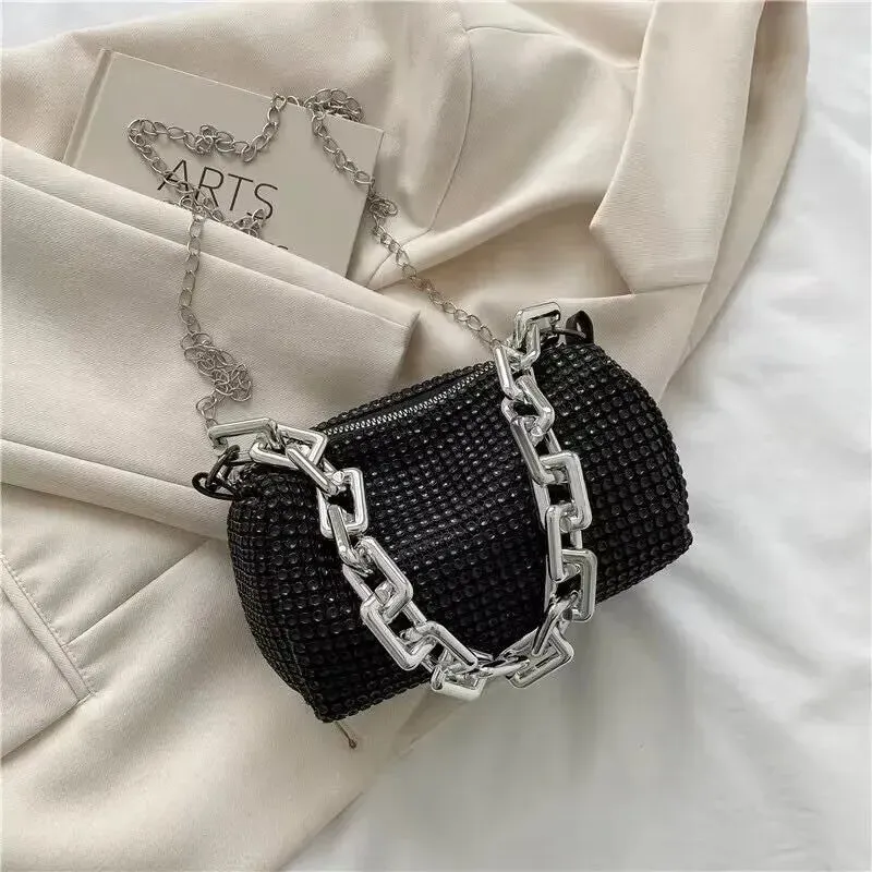 Rhinestone Crossbody Purse for Evening Affairs
