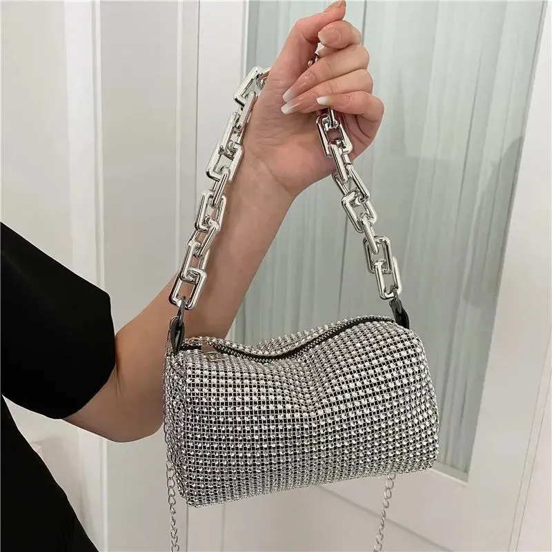 Rhinestone Crossbody Purse for Evening Affairs