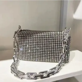 Rhinestone Crossbody Purse for Evening Affairs