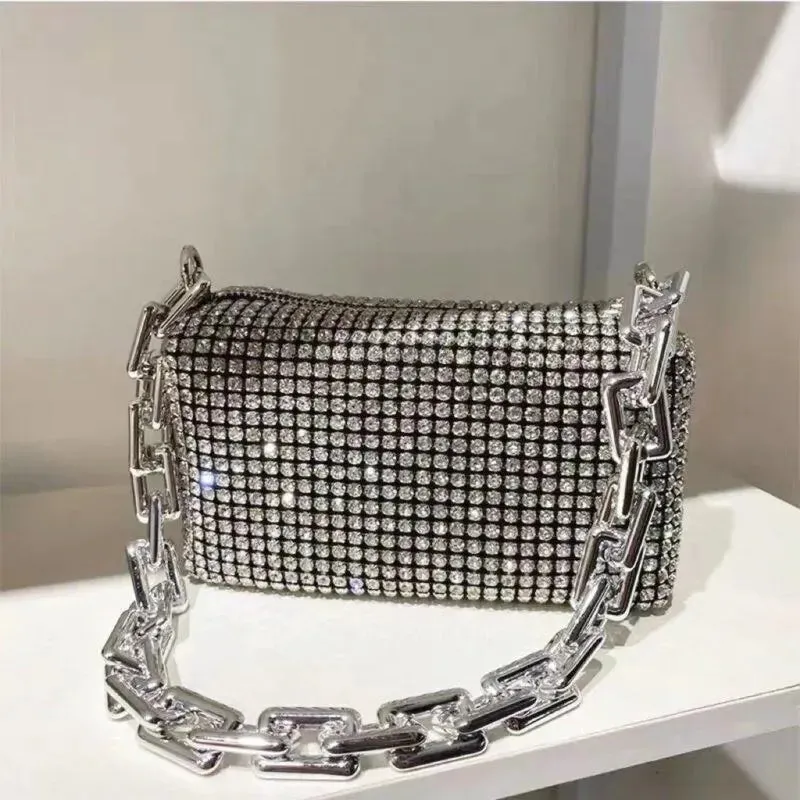 Rhinestone Crossbody Purse for Evening Affairs