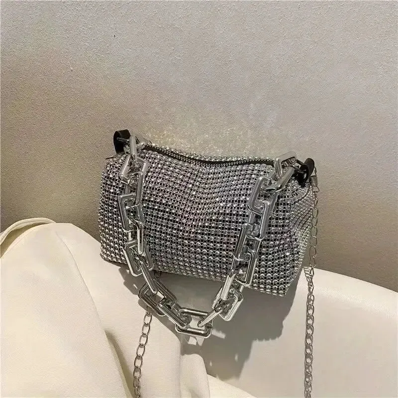 Rhinestone Crossbody Purse for Evening Affairs