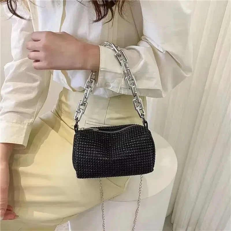 Rhinestone Crossbody Purse for Evening Affairs