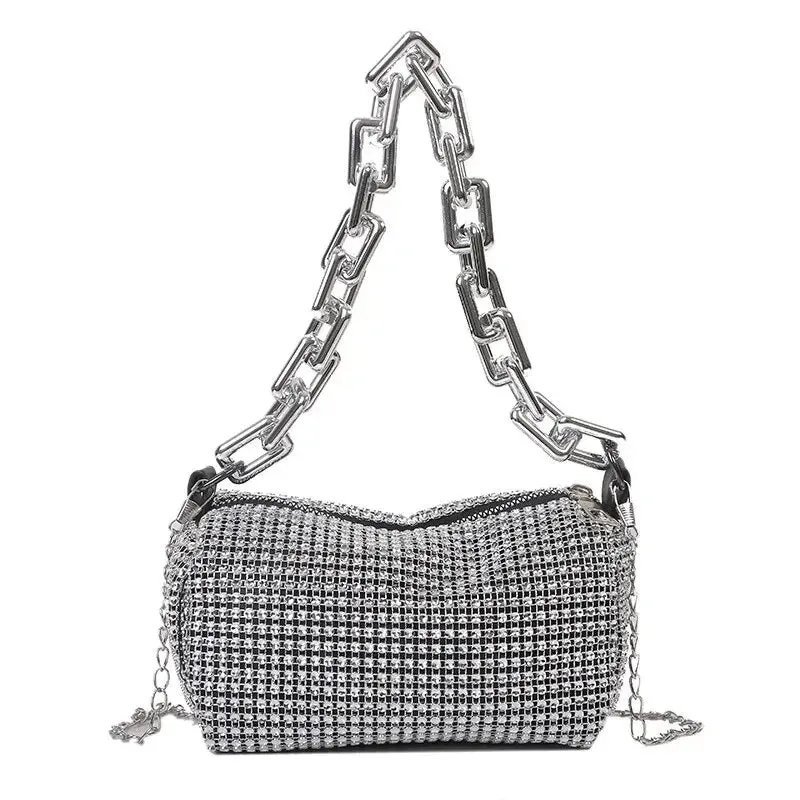 Rhinestone Crossbody Purse for Evening Affairs