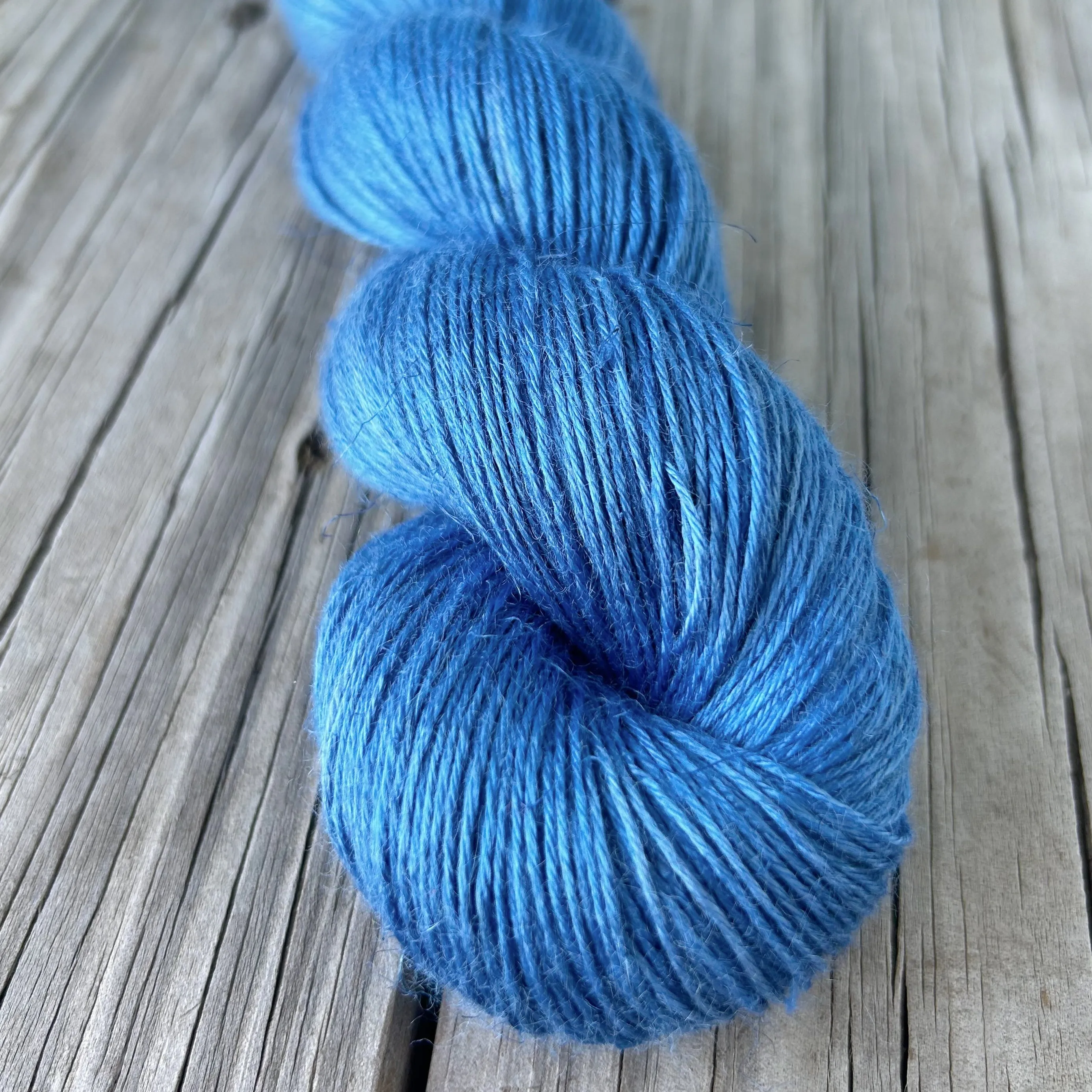 Royalty, Royal Blue Bamboo Linen Treasures Yarn, Fingering Weight Yarn