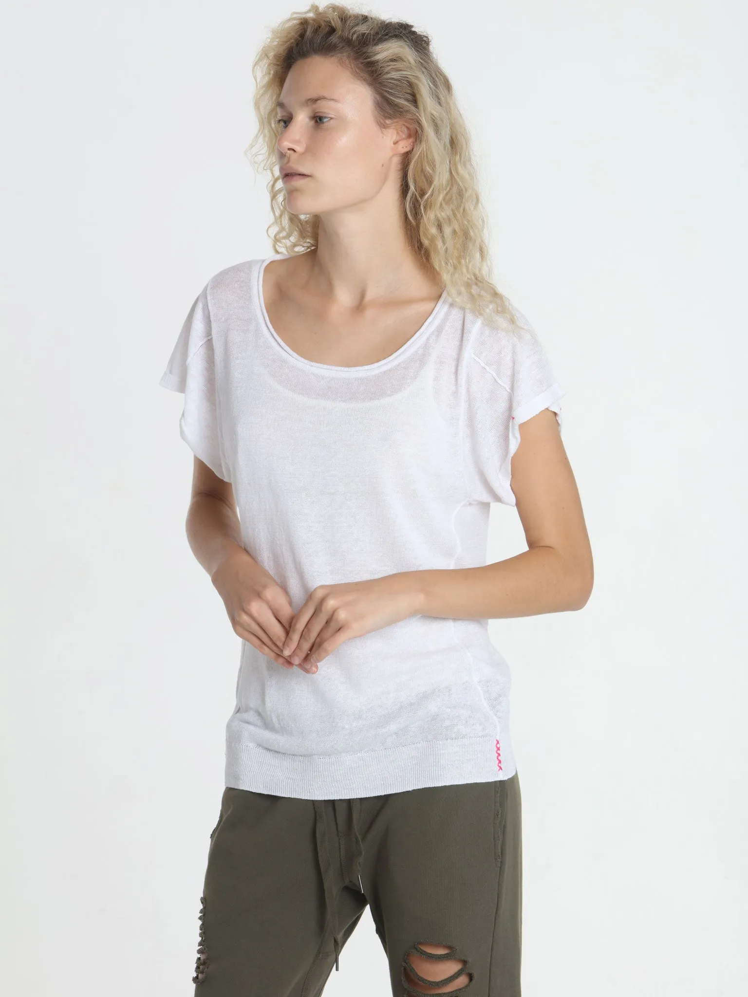 Seamed Summer Tee - White