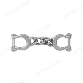 Shiny Silver Handcuffs Design Decorative Shoe Buckle