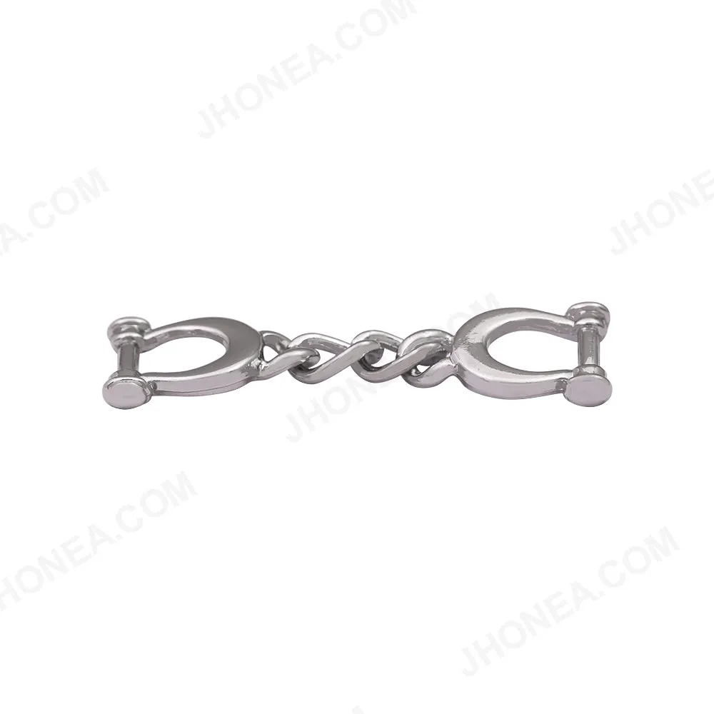 Shiny Silver Handcuffs Design Decorative Shoe Buckle