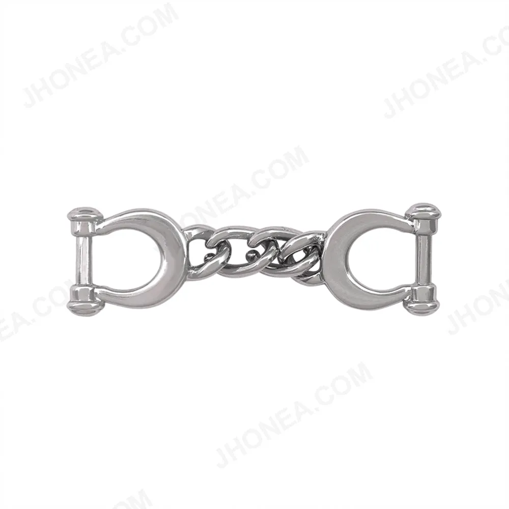 Shiny Silver Handcuffs Design Decorative Shoe Buckle