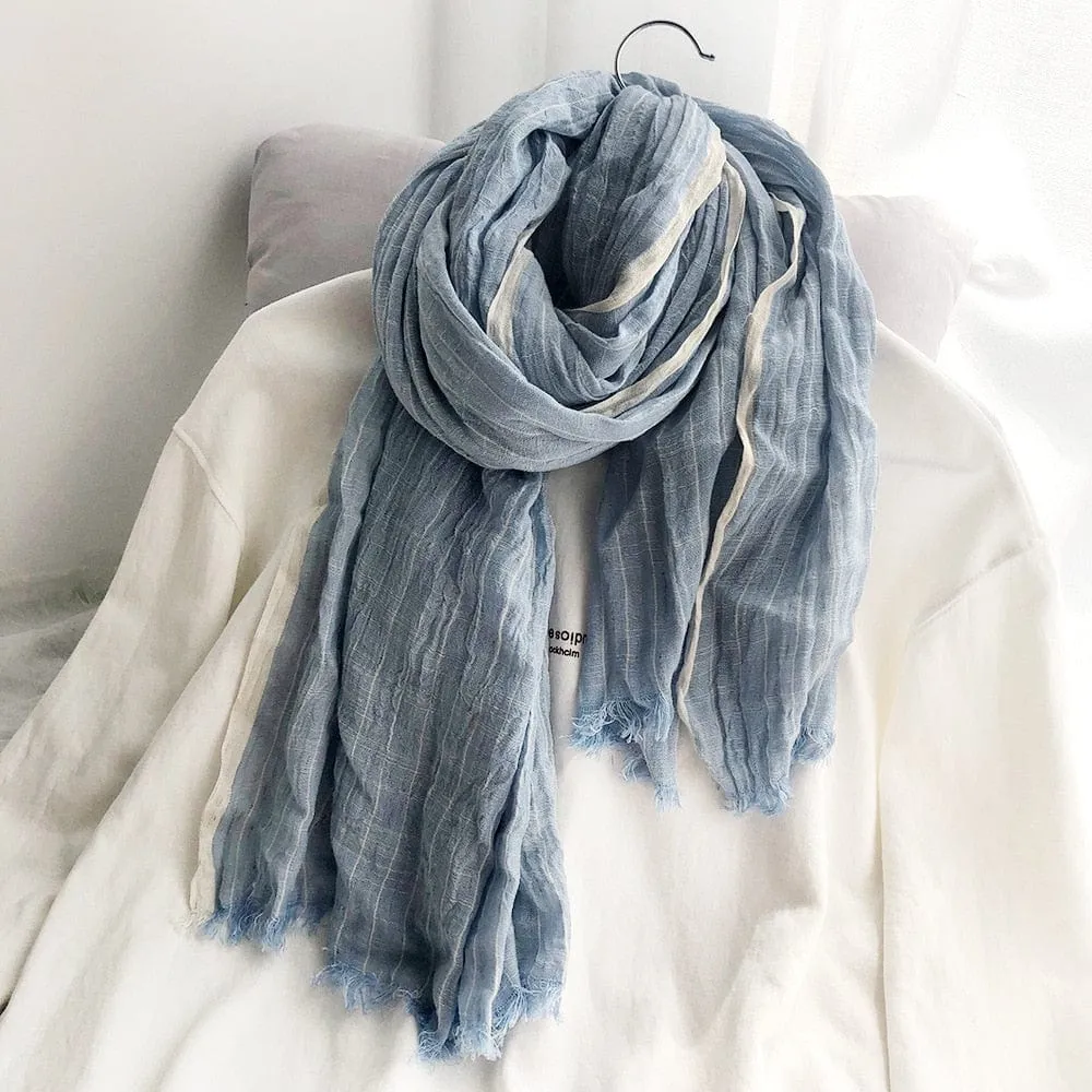 Striped Cotton & Linen Shawls