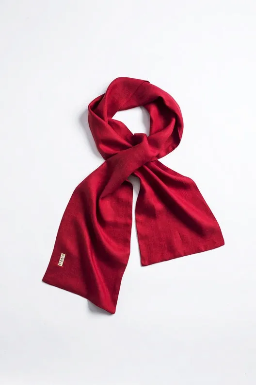The STABLE Irish Linen Scarf - Red Irish Linen Scarf