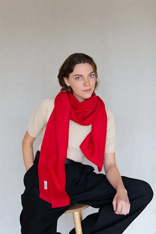 The STABLE Irish Linen Scarf - Red Irish Linen Scarf