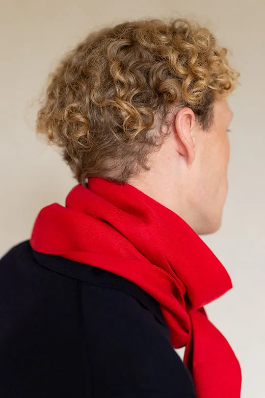 The STABLE Irish Linen Scarf - Red Irish Linen Scarf