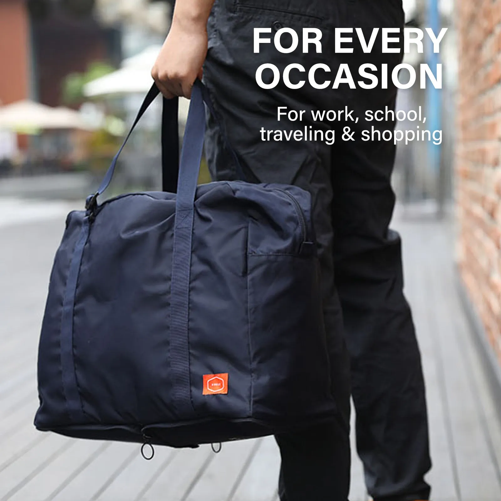 Travel Duffle Bag Foldable Laptop Luggage KO-BOSTON - Navy