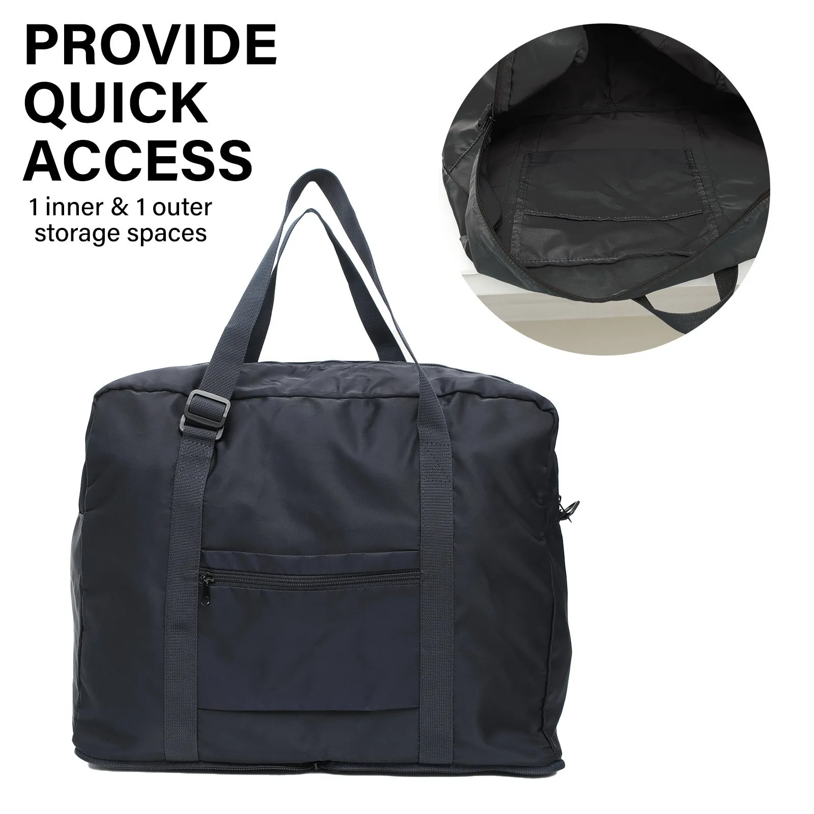 Travel Duffle Bag Foldable Laptop Luggage KO-BOSTON - Navy